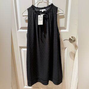 THML Black Textured Sleeveless Mini Dress